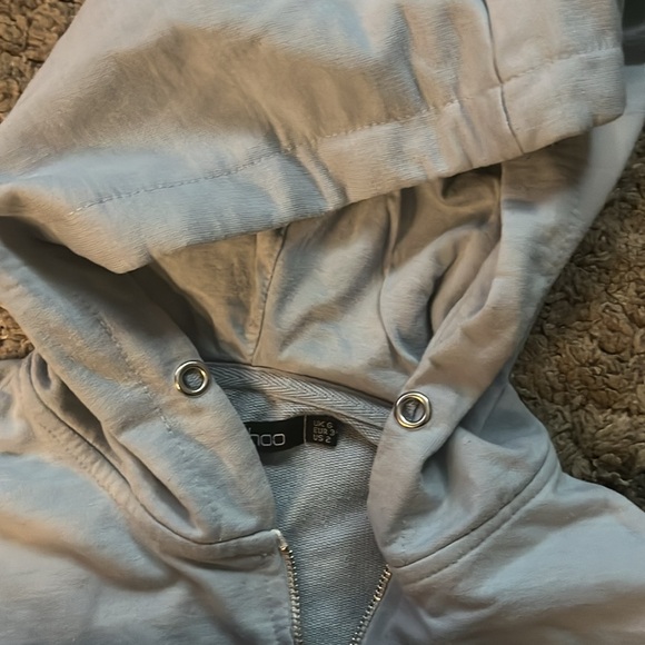 Boohoo women’s pale blue oversized half zip hoodie - Picture 5 of 8